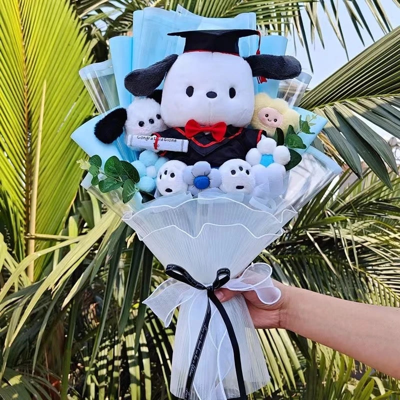 Kawaii Character Graduation Plush Bouquets (6 Styles) - Bouquet Blossoms Shop