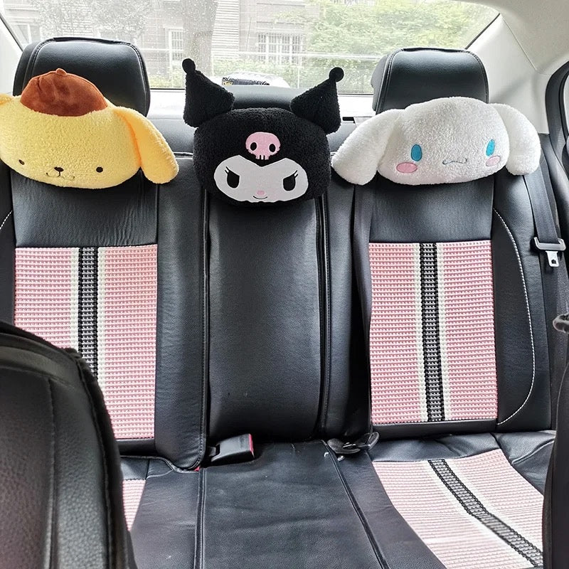 Kawaii Characters Car Headrest Neck Pillow - Bouquet Blossoms Shop