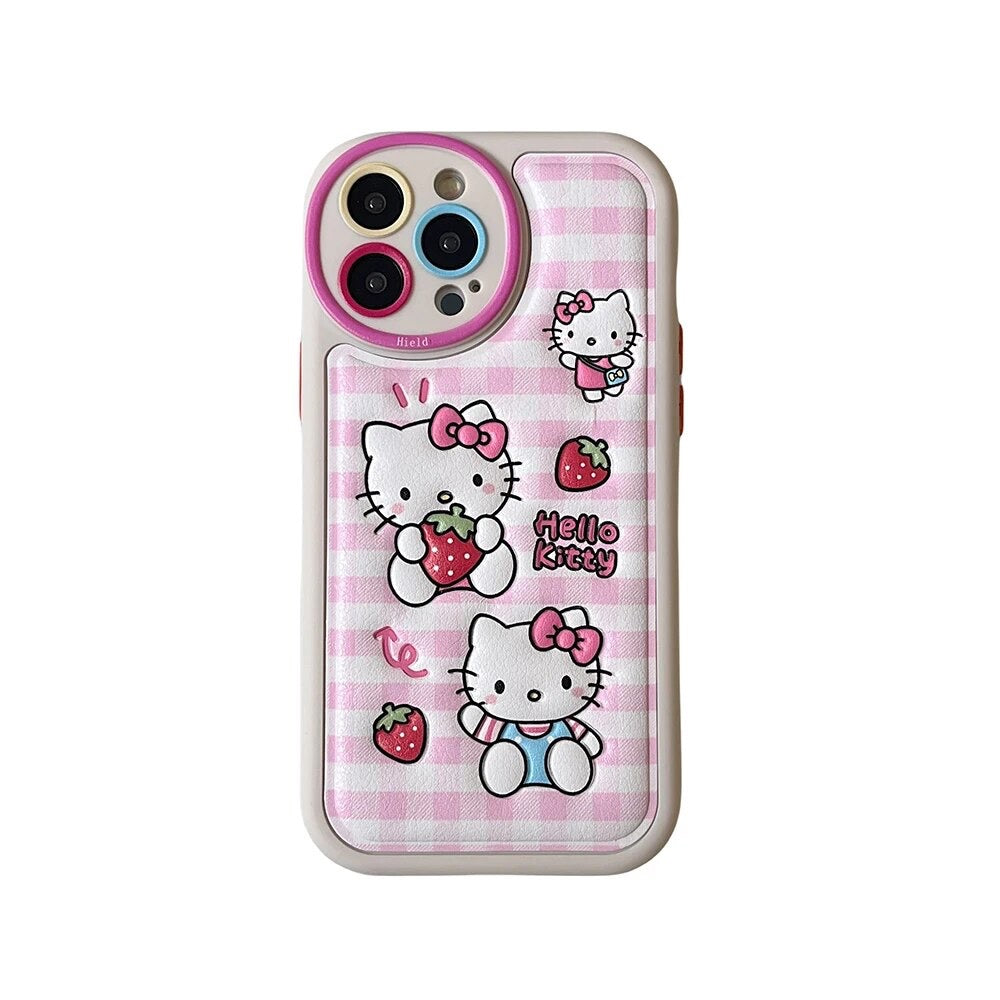 Kitty Kawaii Strawberry Phone Cases - Bouquet Blossoms Shop