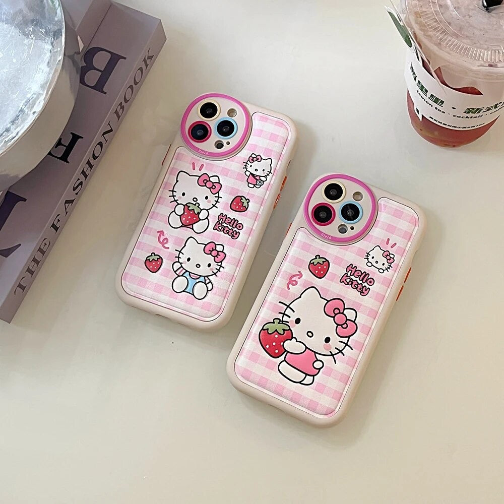 Kitty Kawaii Strawberry Phone Cases - Bouquet Blossoms Shop