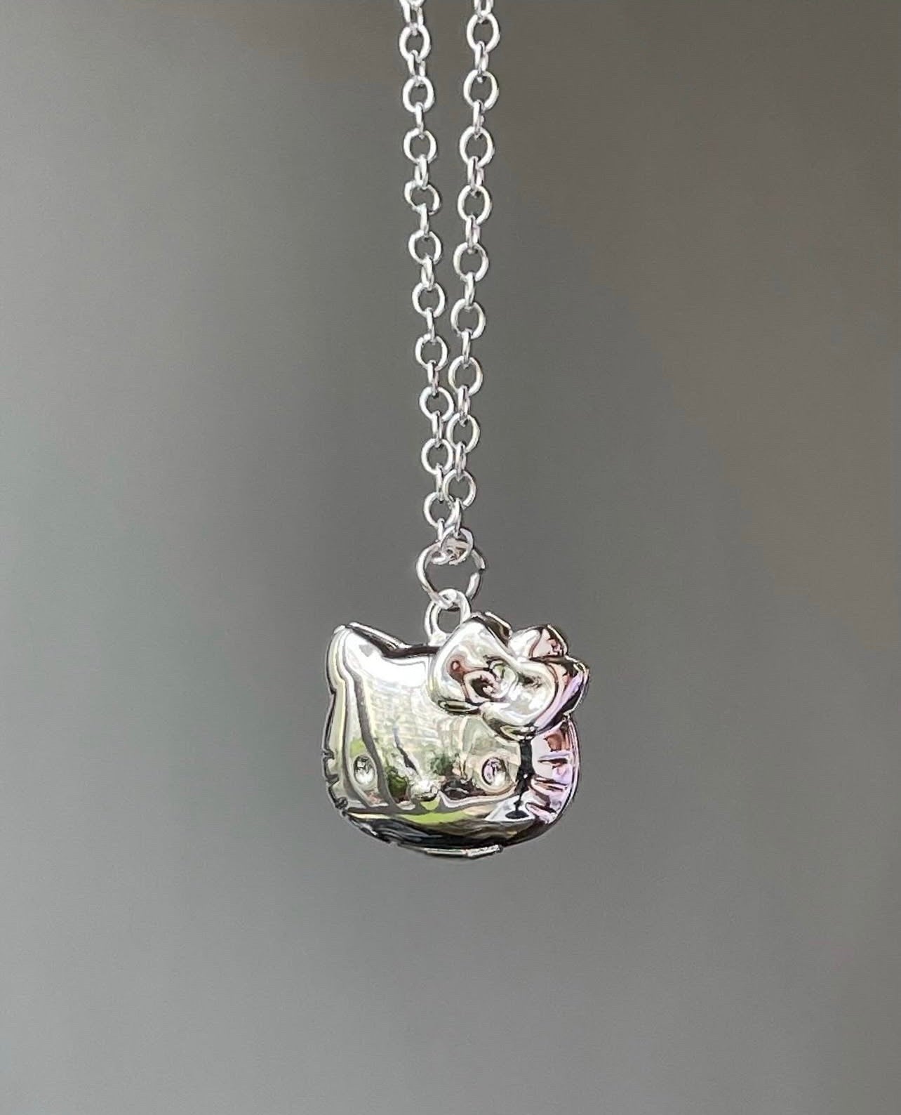 Kitty Kawaii Locket 24K Gold & Sterling Silver Necklaces