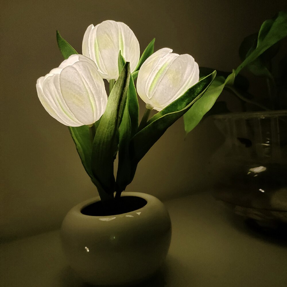 Tulip Colourful LED Pot Night Lamps - Bouquet Blossoms Shop