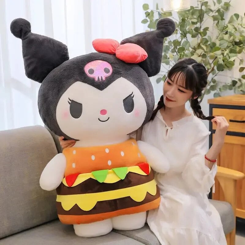 Kawaii Character Small & Jumbo Burger Plushie - Bouquet Blossoms Shop