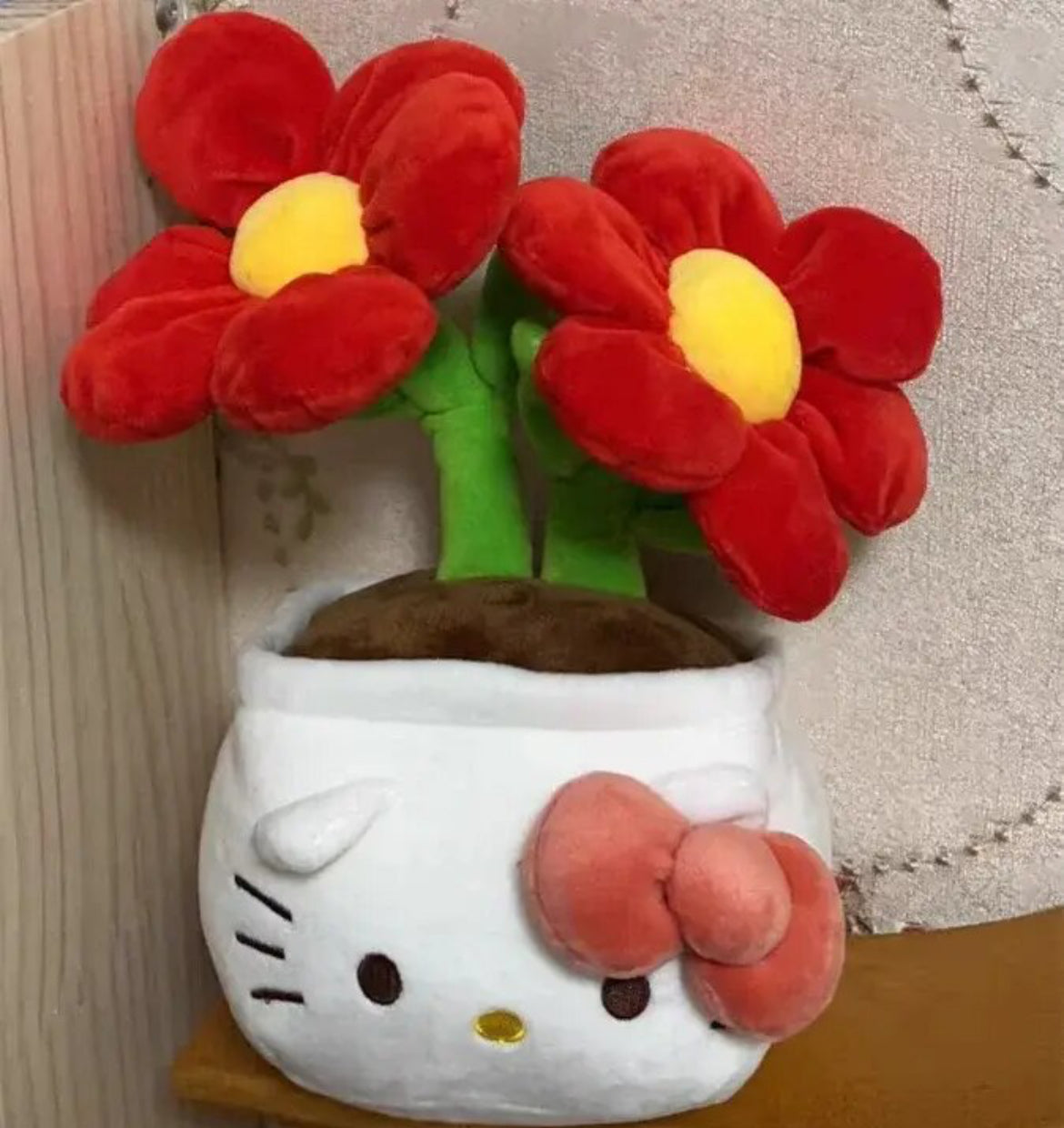 Kitty Kawaii Flower Pot Plushies (Purple & Red) - Bouquet Blossoms Shop