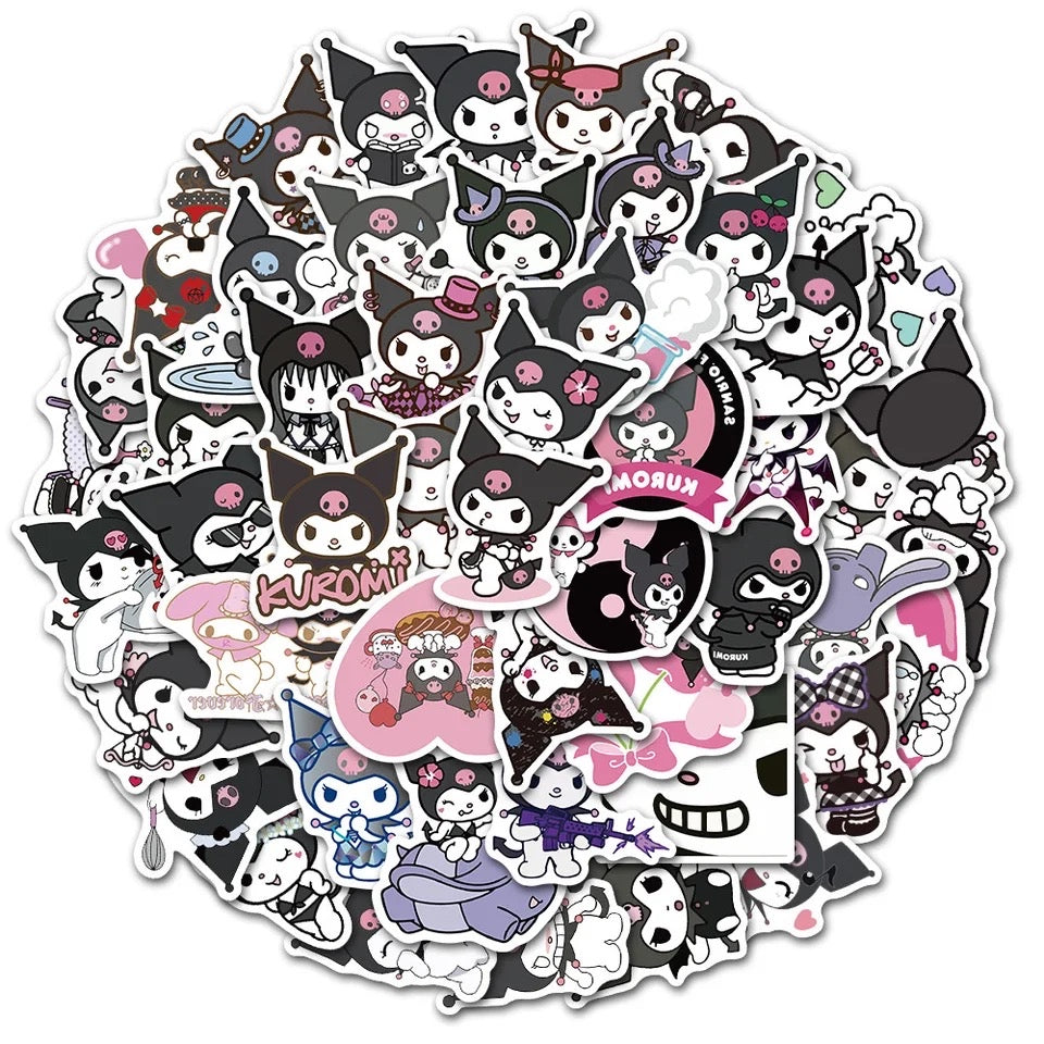 Kawaii Kitty Character Stickers 50pcs - Bouquet Blossoms Shop