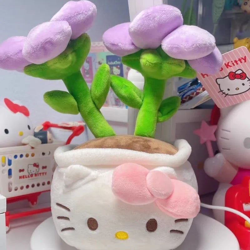 Kitty Kawaii Flower Pot Plushies (Purple & Red) - Bouquet Blossoms Shop