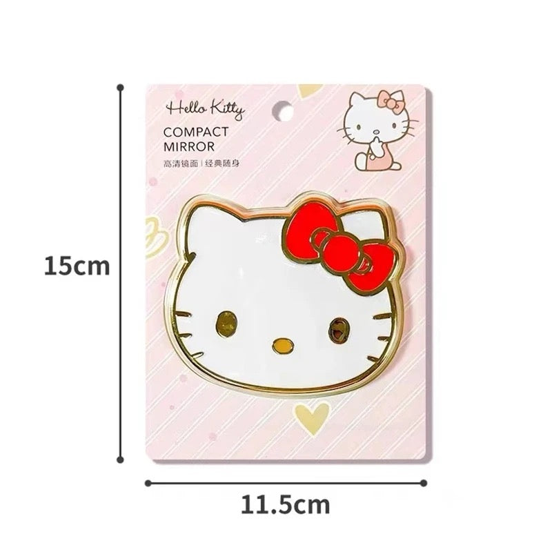 Kawaii Kitty Mini Compact Portable Mirror - Bouquet Blossoms Shop