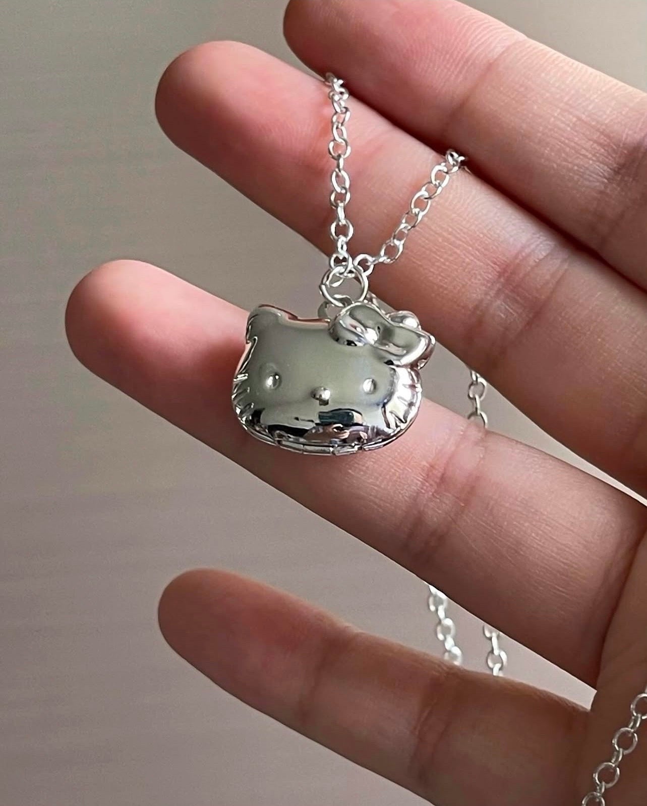 Kitty Kawaii Locket 24K Gold & Sterling Silver Necklaces