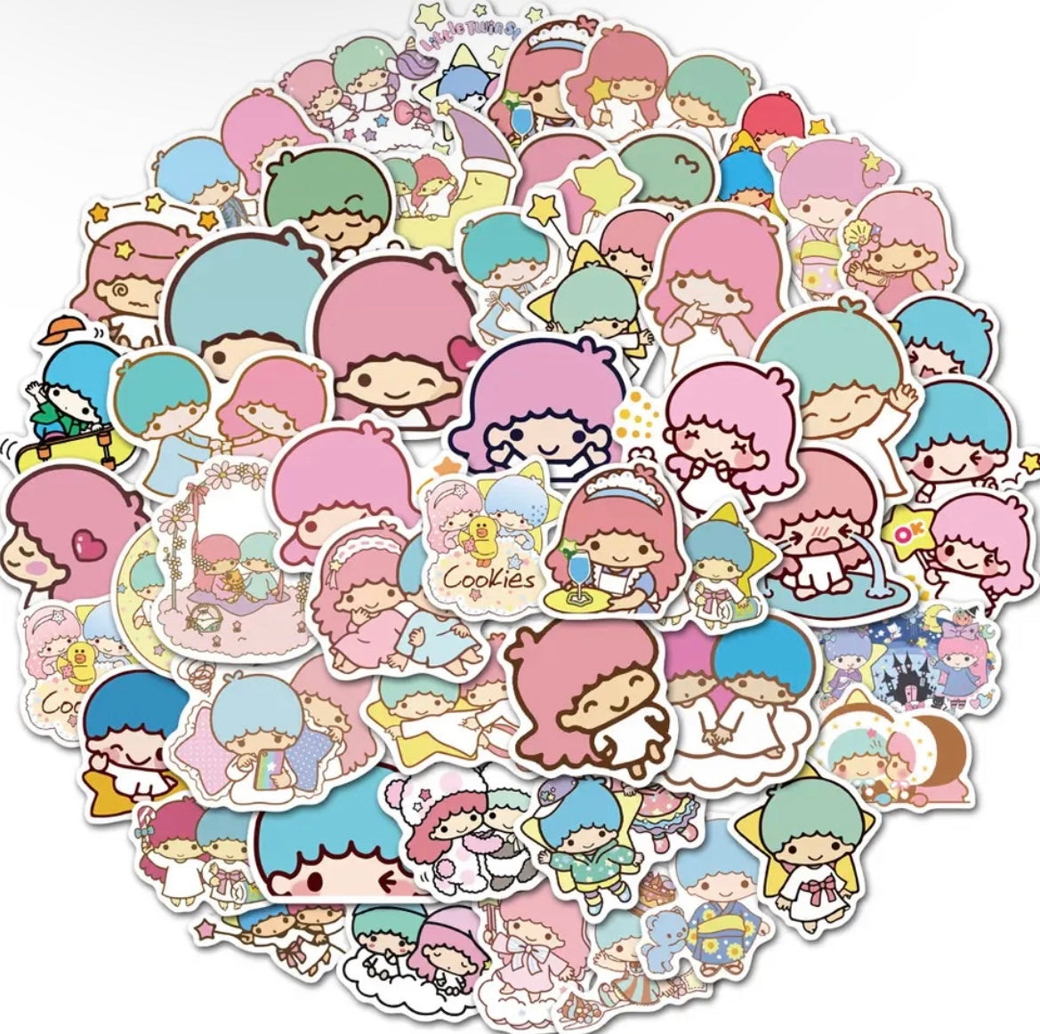 Kawaii Kitty Character Stickers 50pcs - Bouquet Blossoms Shop