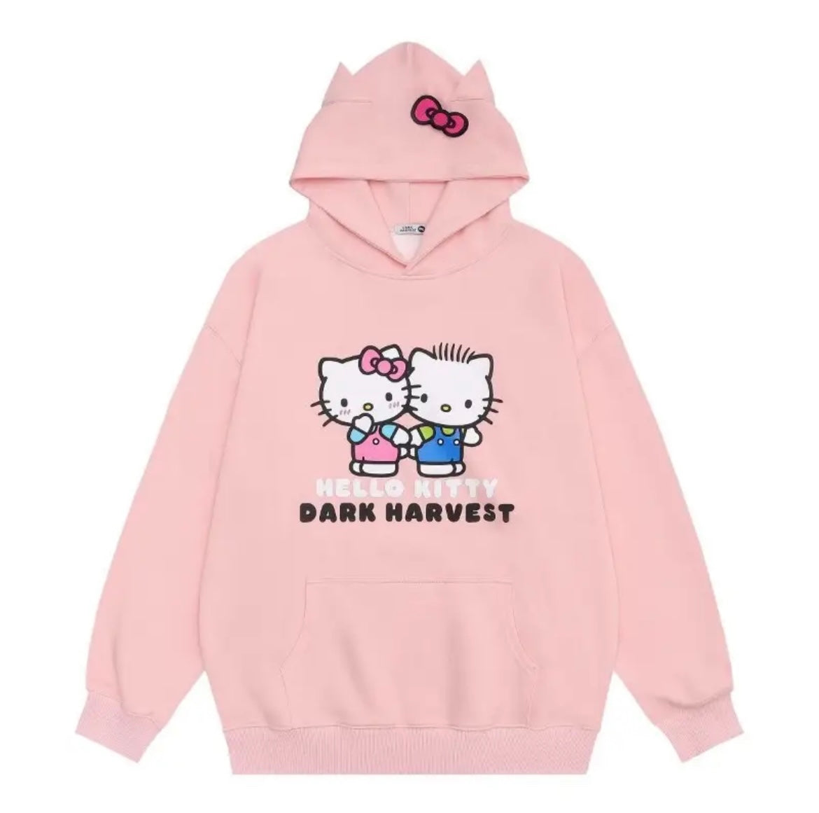 Kawaii Kitty and Daniel Oversized Hoodies (3 Colours) - Bouquet Blossoms Shop