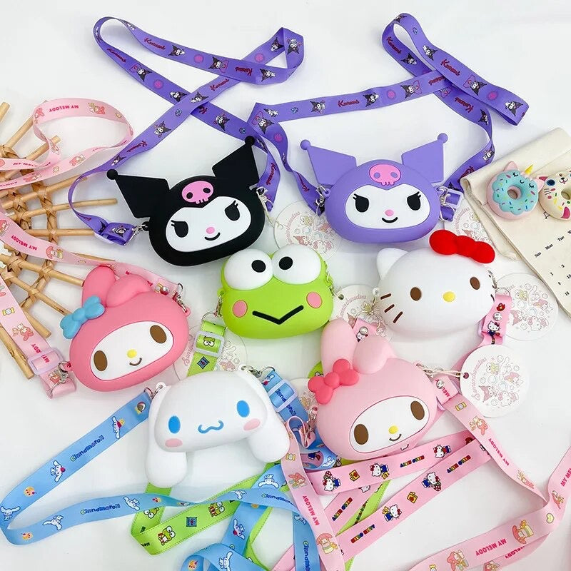 Kawaii Character Silicone Crossbody Bag - Bouquet Blossoms Shop