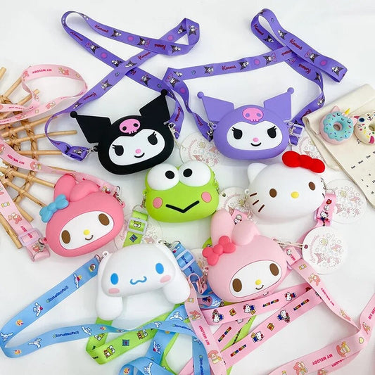 Kawaii Character Silicone Crossbody Bag - Bouquet Blossoms Shop