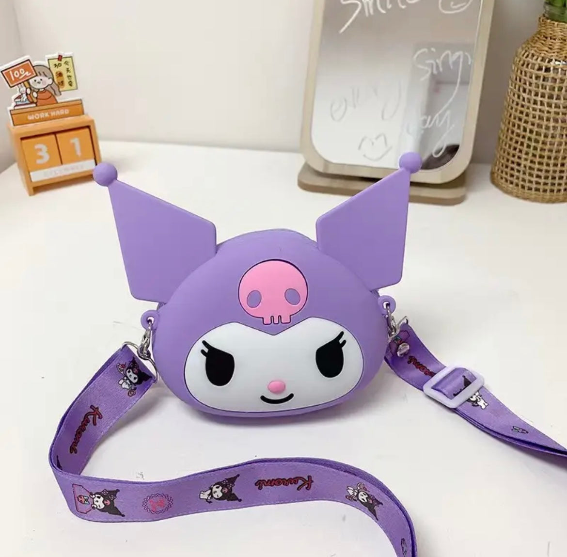 Kawaii Character Silicone Crossbody Bag - Bouquet Blossoms Shop