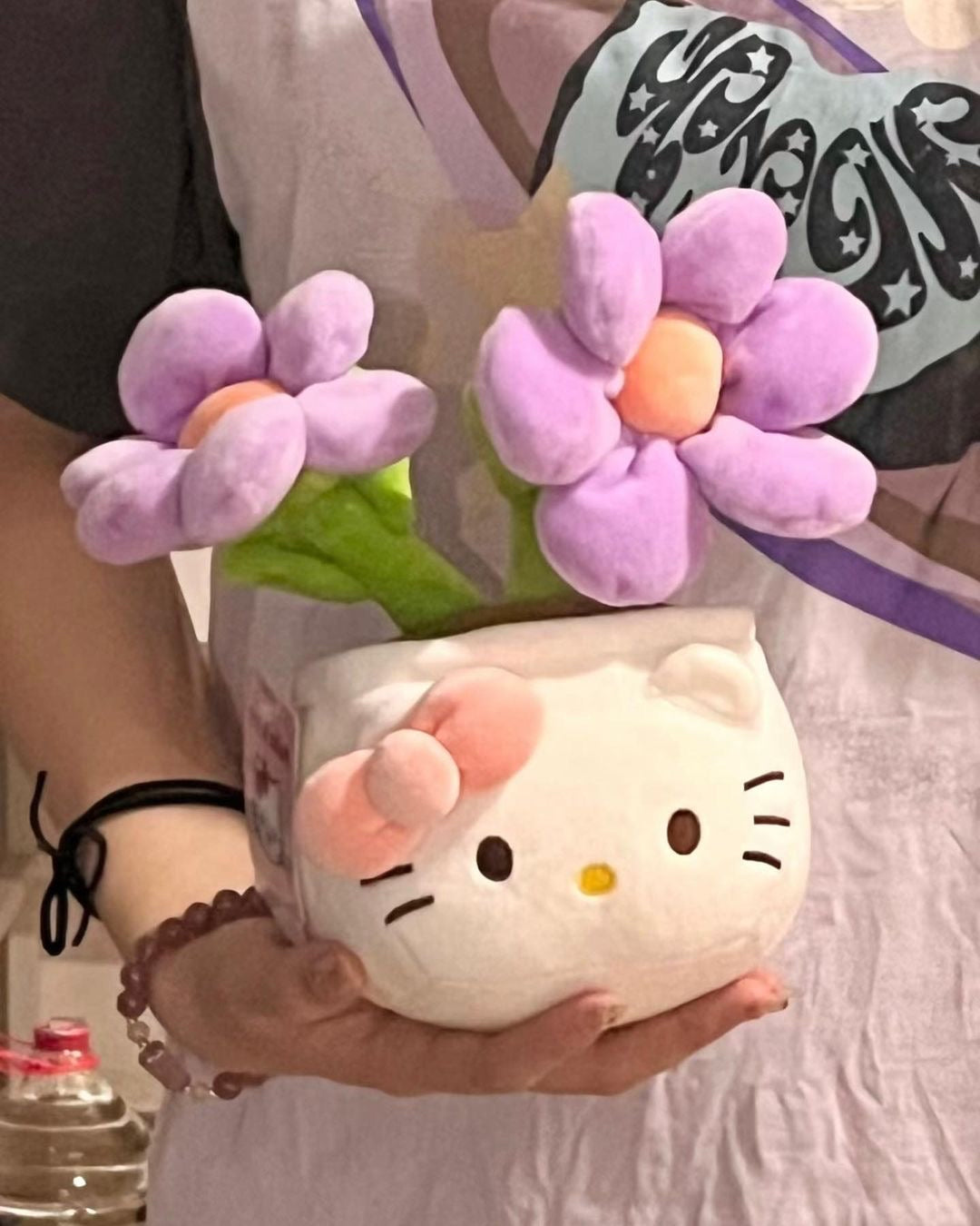 Kitty Kawaii Flower Pot Plushies (Purple & Red) - Bouquet Blossoms Shop