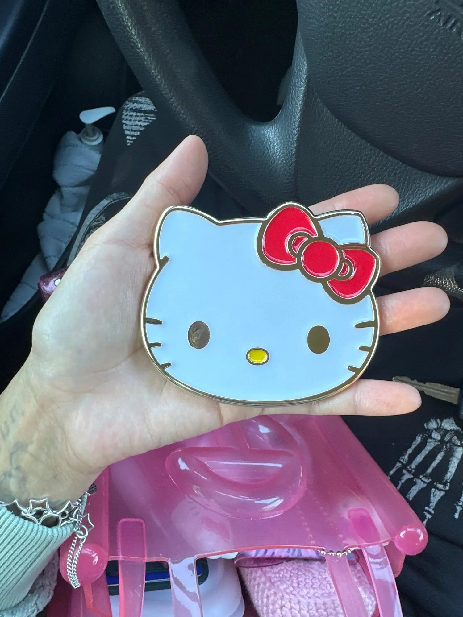 Kawaii Kitty Mini Compact Portable Mirror - Bouquet Blossoms Shop