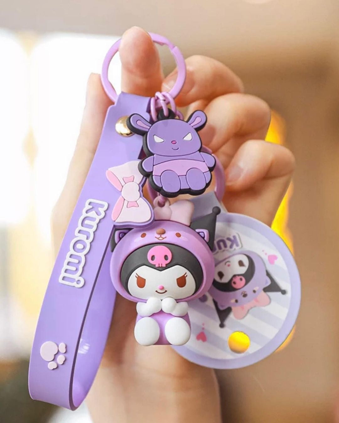 Kawaii Character Silicone Bear Bunny Keychains - Bouquet Blossoms Shop