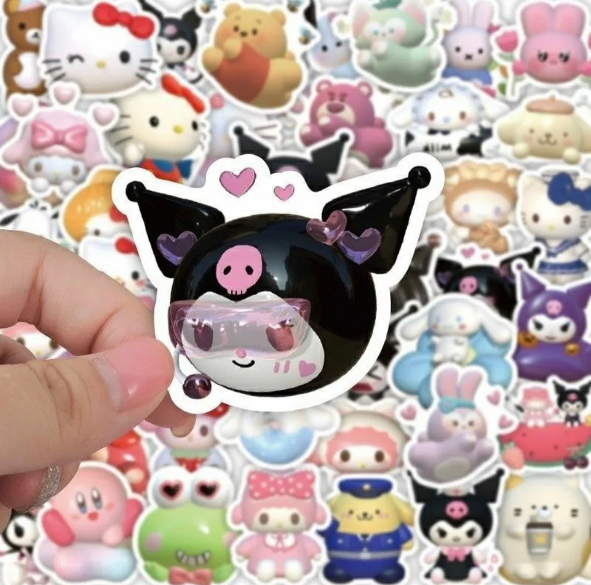 Kawaii Characters 3D 100pcs Stickers - Bouquet Blossoms Shop