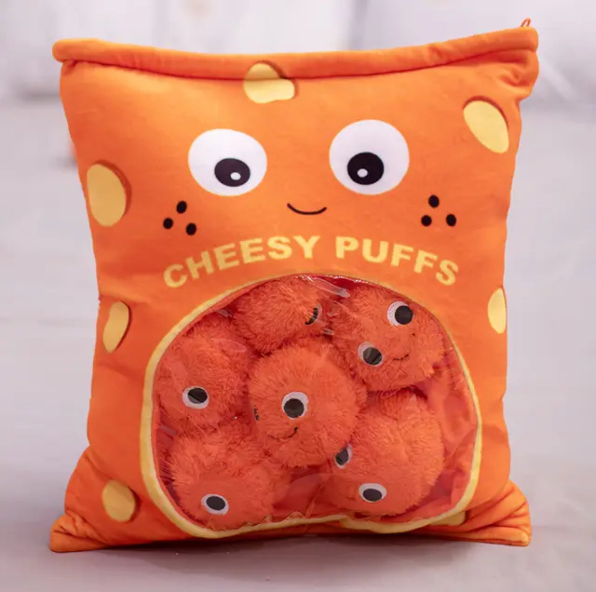 Kawaii Cheese Puff Plushie Toy - Bouquet Blossoms Shop