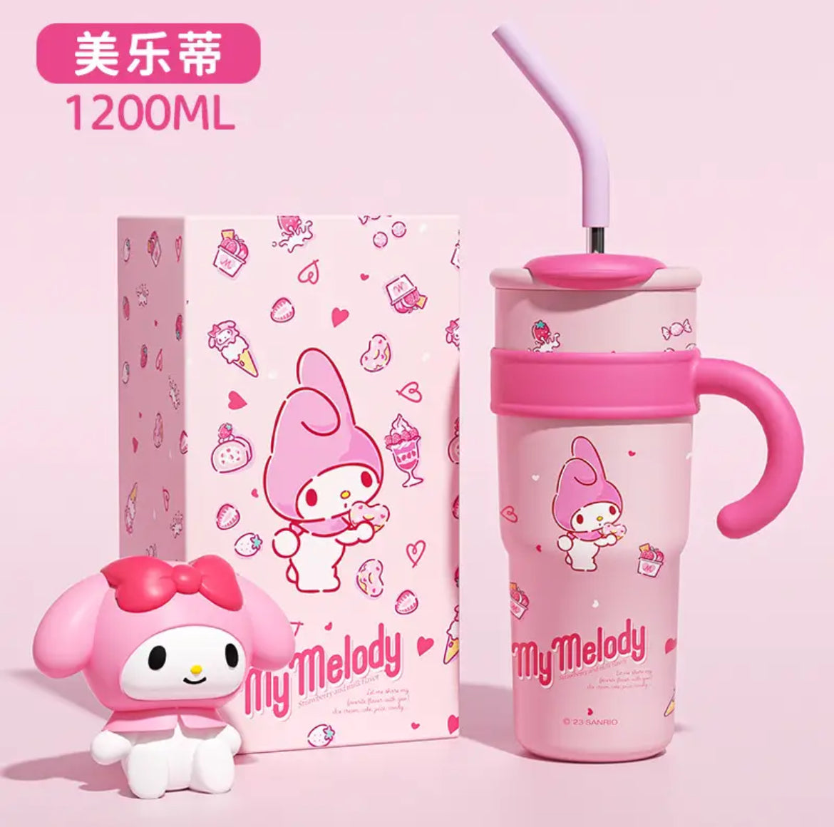 Kawaii Characters Detailed Tumbler Stanley Sticker Style Flask Cup - Bouquet Blossoms Shop