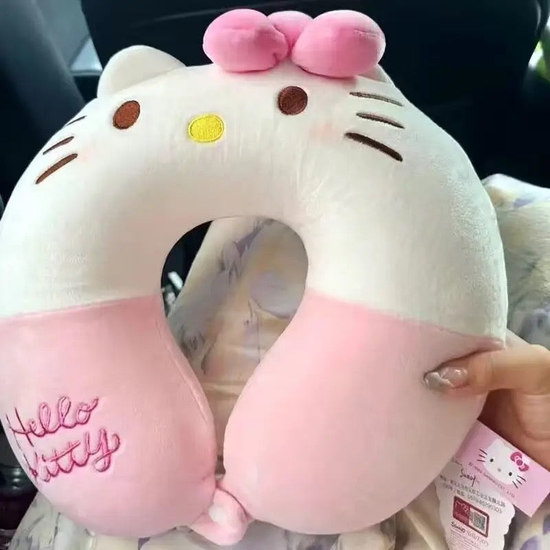 Kitty Kawaii Character Plushie Neck Aeroplane Travel Pillows - Bouquet Blossoms Shop