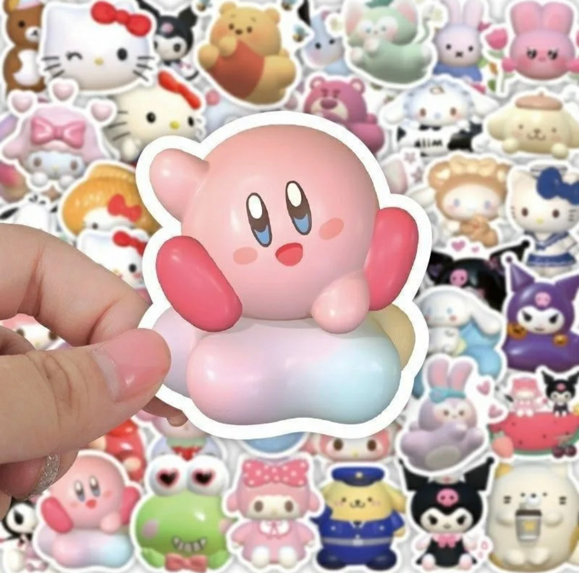 Kawaii Characters 3D 100pcs Stickers - Bouquet Blossoms Shop