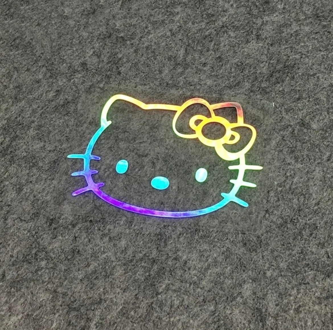 Kawaii Kitty Silver Holographic Car Stickers (6 Styles) - Bouquet Blossoms Shop