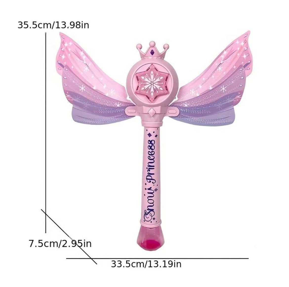 Pink Princess Fairy Wings Bubble Wand - Bouquet Blossoms Shop