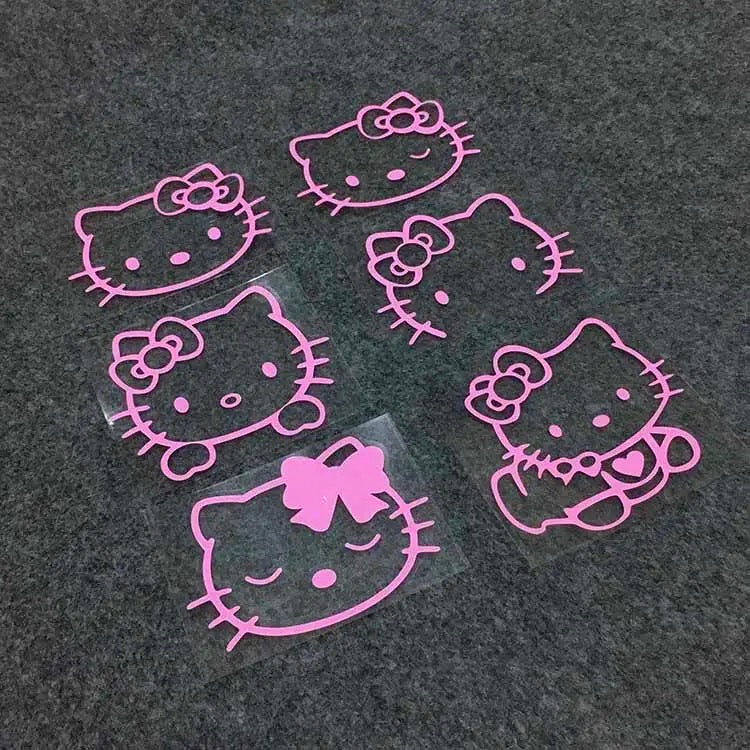 Kawaii Kitty Pink Car Stickers (6 Styles) - Bouquet Blossoms Shop