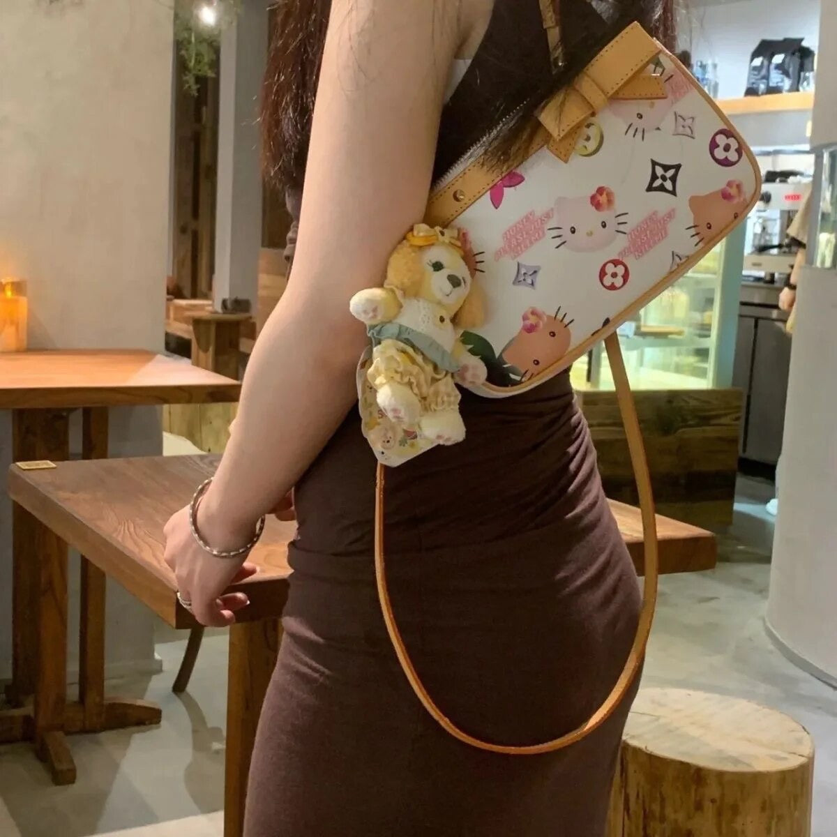 Kitty Kawaii LV Style Hand Bag - Bouquet Blossoms Shop