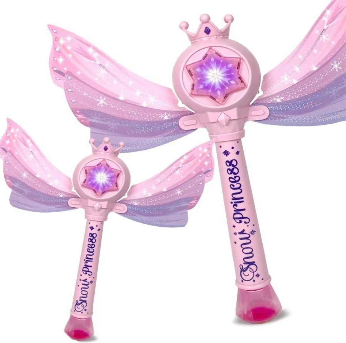 Pink Princess Fairy Wings Bubble Wand - Bouquet Blossoms Shop