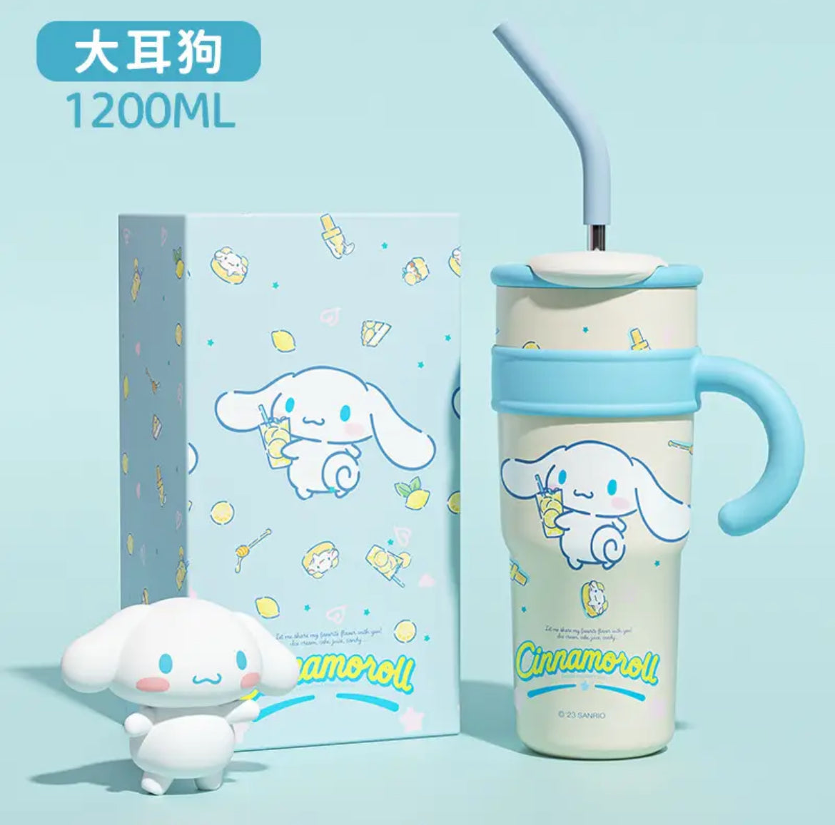 Kawaii Characters Detailed Tumbler Stanley Sticker Style Flask Cup - Bouquet Blossoms Shop