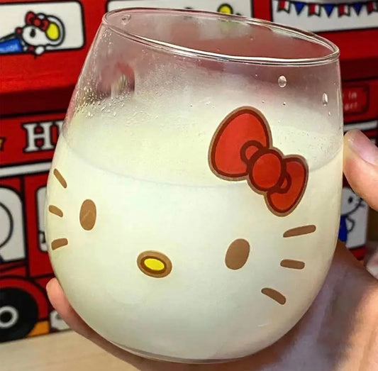 Kawaii Kitty Characters Glass Cups - Bouquet Blossoms Shop