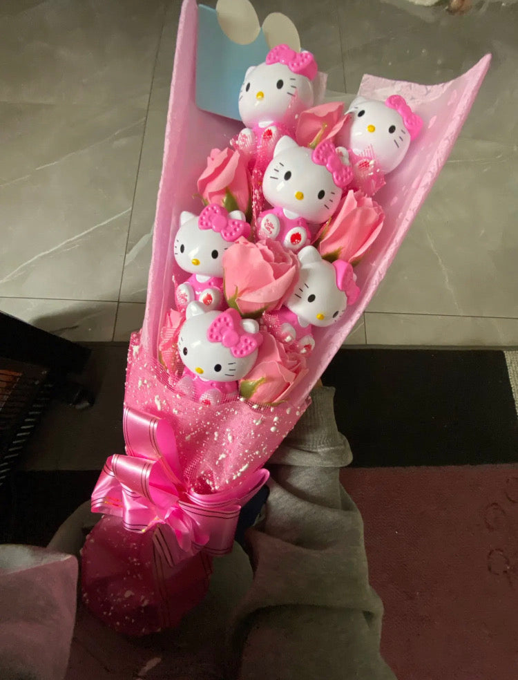 Kitty Kawaii Pink Bouquets - Bouquet Blossoms Shop