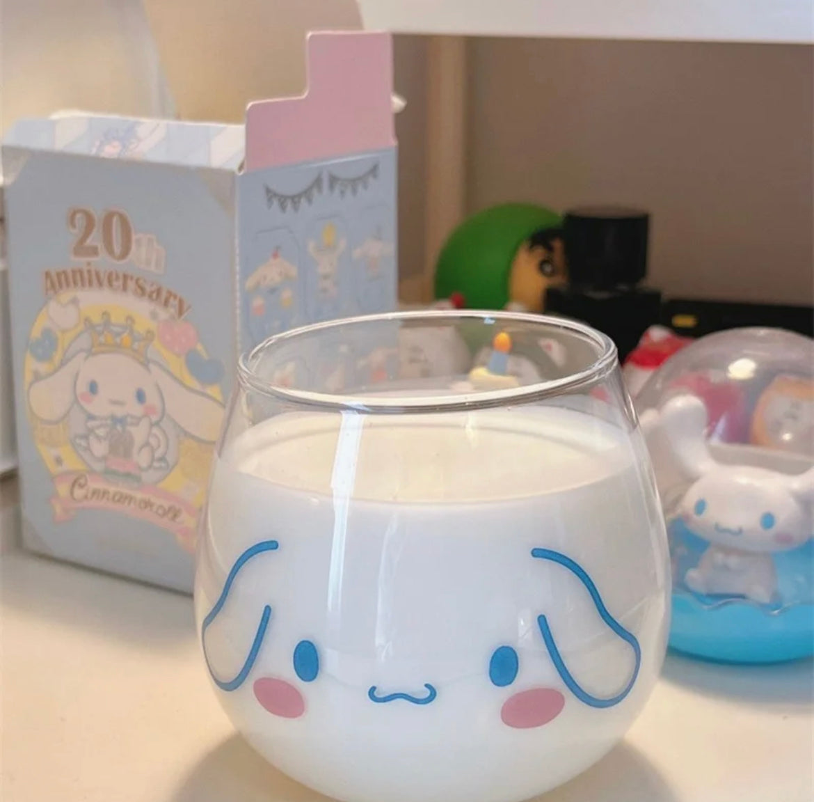 Kawaii Kitty Characters Glass Cups - Bouquet Blossoms Shop