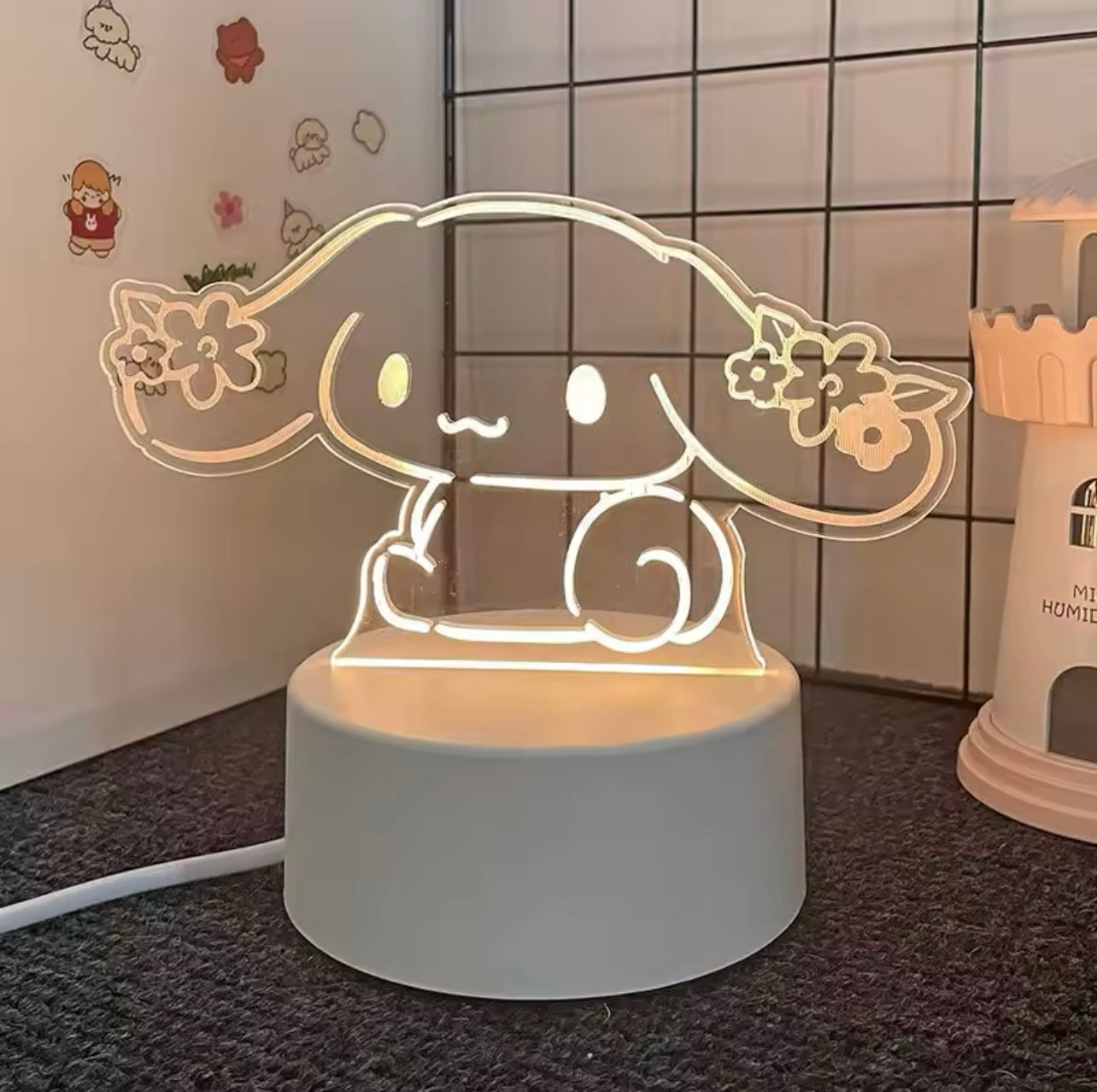 Kawaii Characters 3D LED Outline Bedside Lamp