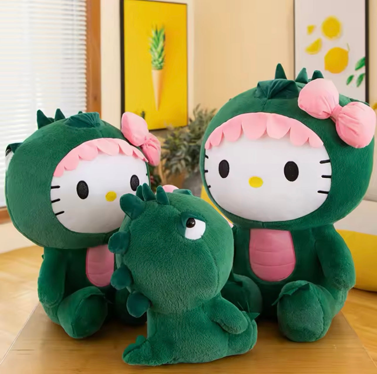 Kawaii Kitty Dinosaur Plushie (Multiple Sizes)