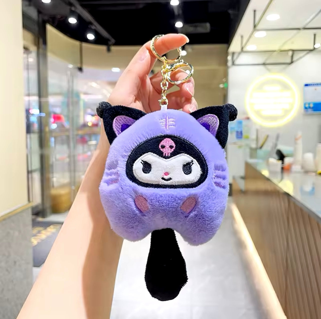 Porte-clés en silicone avec personnage Kawaii en forme d'ours et de lapin