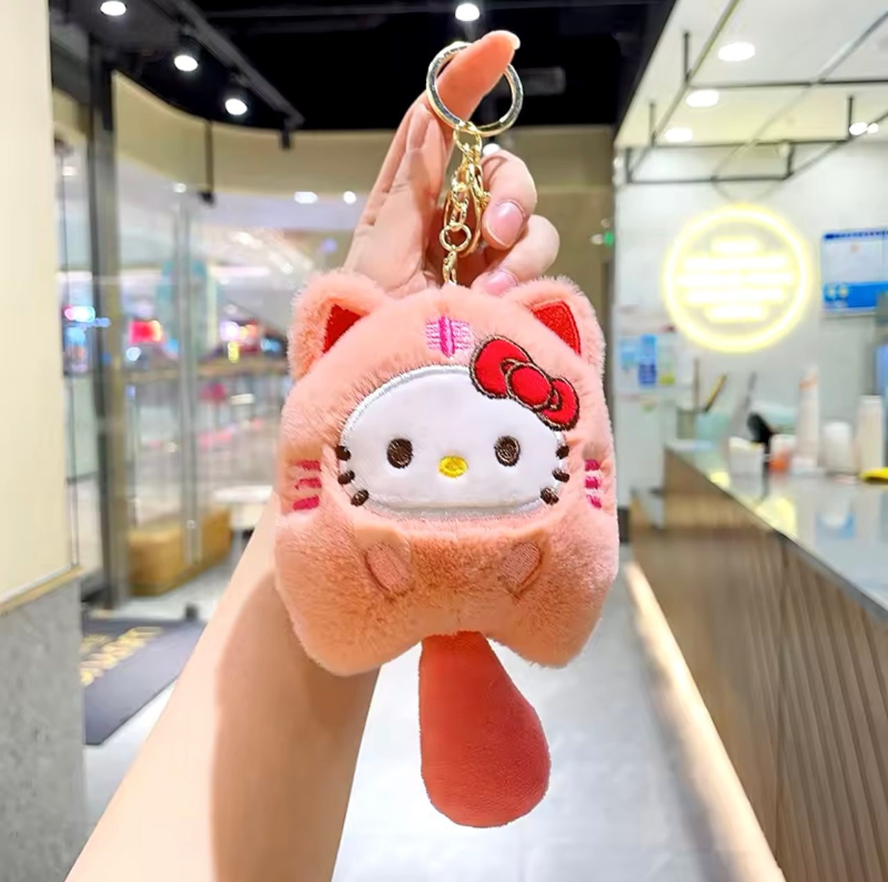 Porte-clés en silicone avec personnage Kawaii en forme d'ours et de lapin