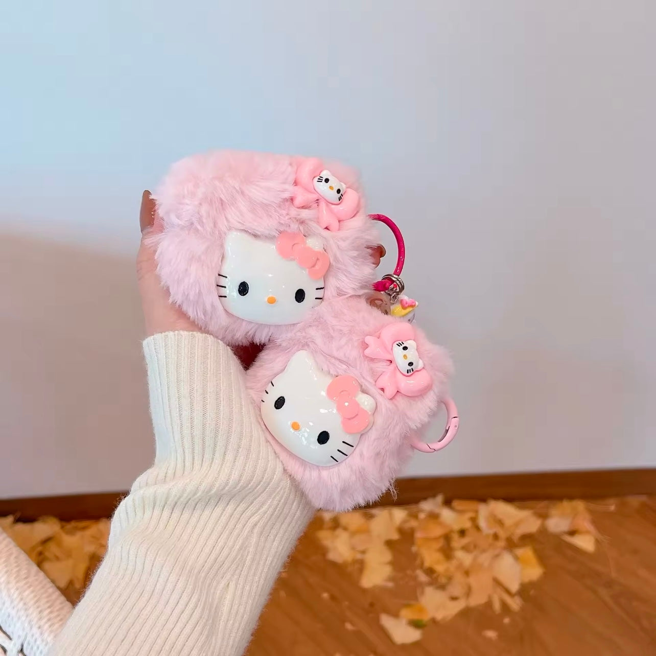 Kitty Kawaii Furry Plush AirPod Case