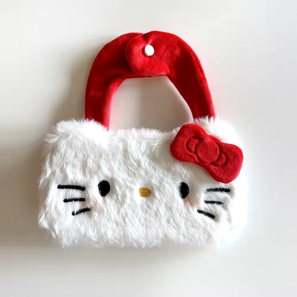 Kitty Kawaii Face Fluffy Detachable Handle iPhone Case