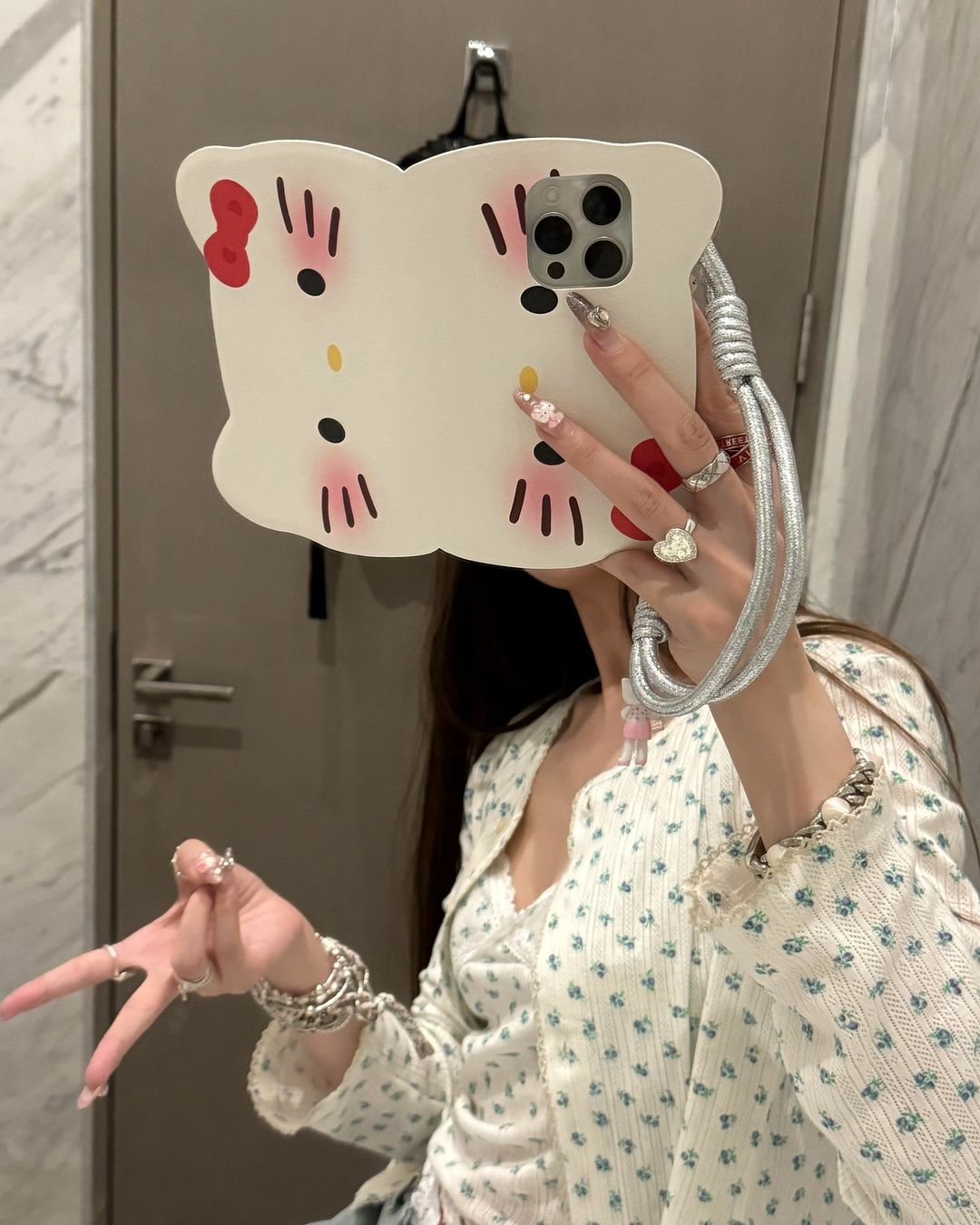 Kitty Kawaii Foldable iPhone Case with Handles