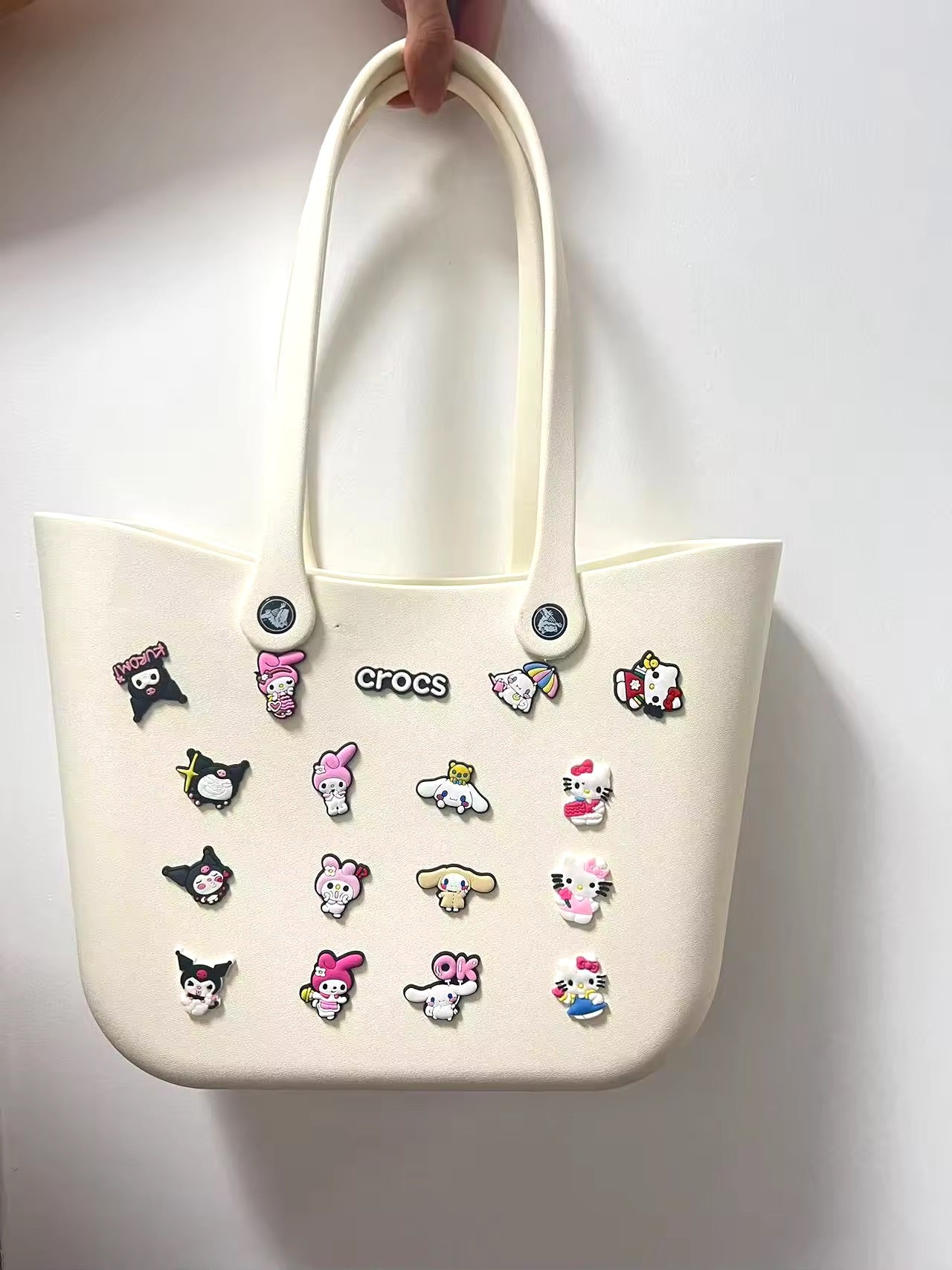 Kawaii Character Crocs Shoulder Tote Bag