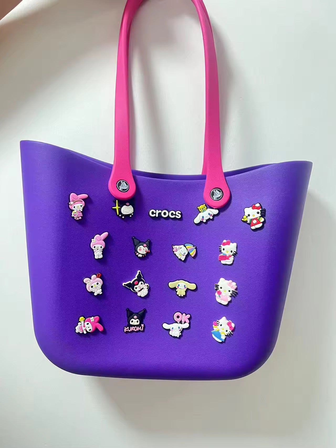 Kawaii Character Crocs Shoulder Tote Bag