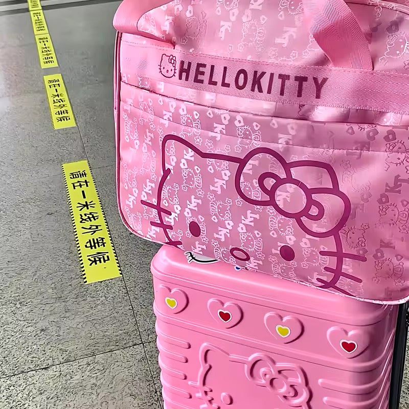 Kitty Kawaii Pink Detailed Travel Bag