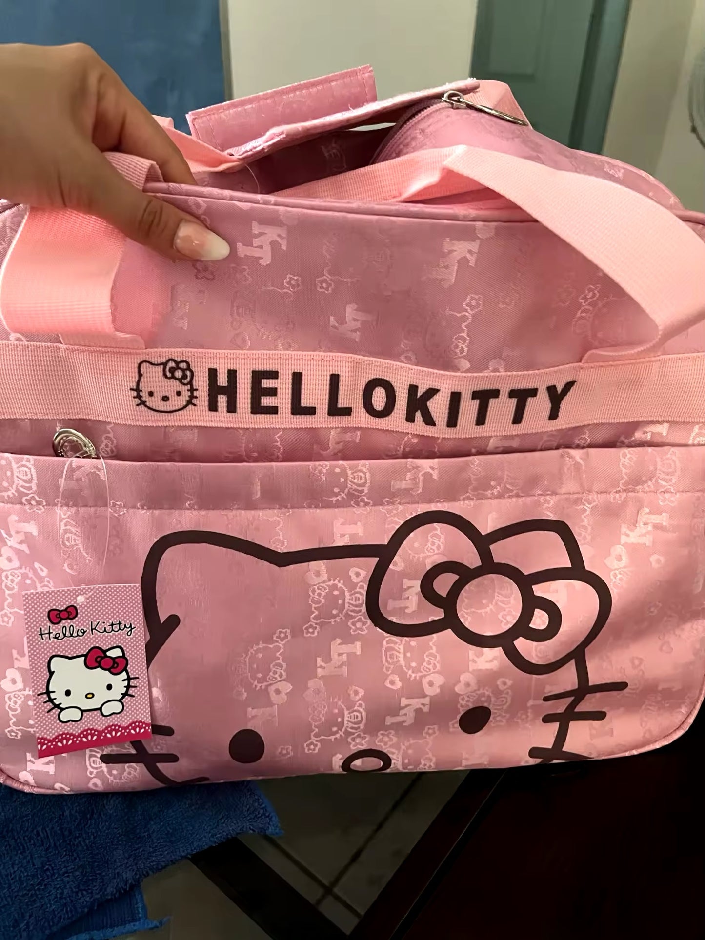 Kitty Kawaii Pink Detailed Travel Bag