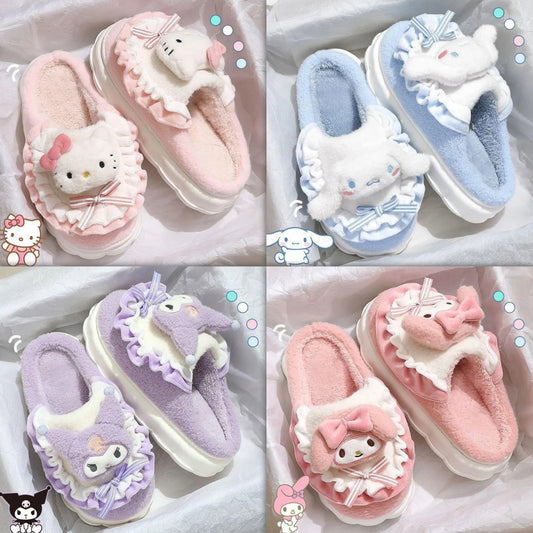 Kawaii Characters Cotton Indoor Slippers (5 Variants)