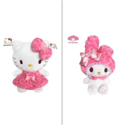 Kawaii Character Pink Mesh Ruffle Plushie