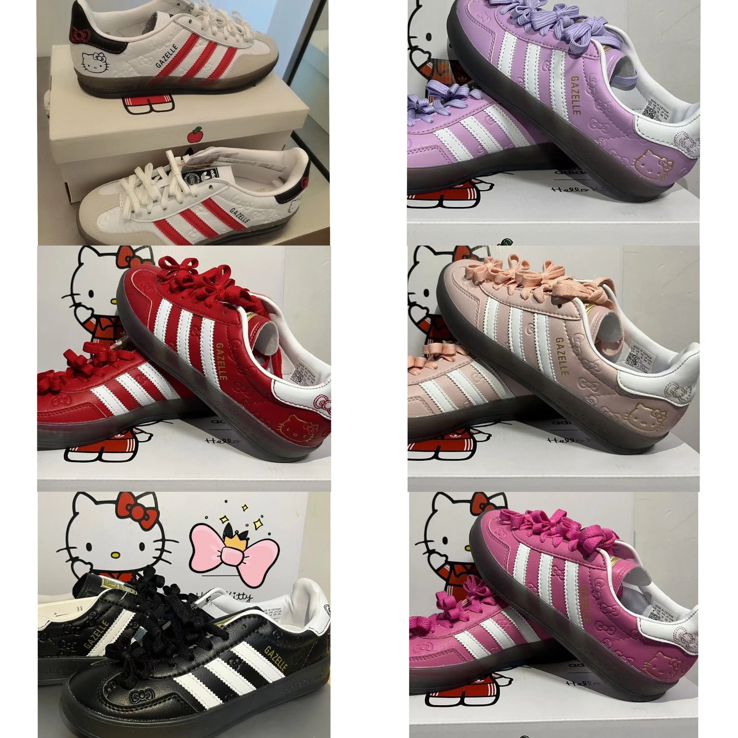 Kitty Kawaii Gazelle Indoor Triple Stripes Sneaker (6 Variants)