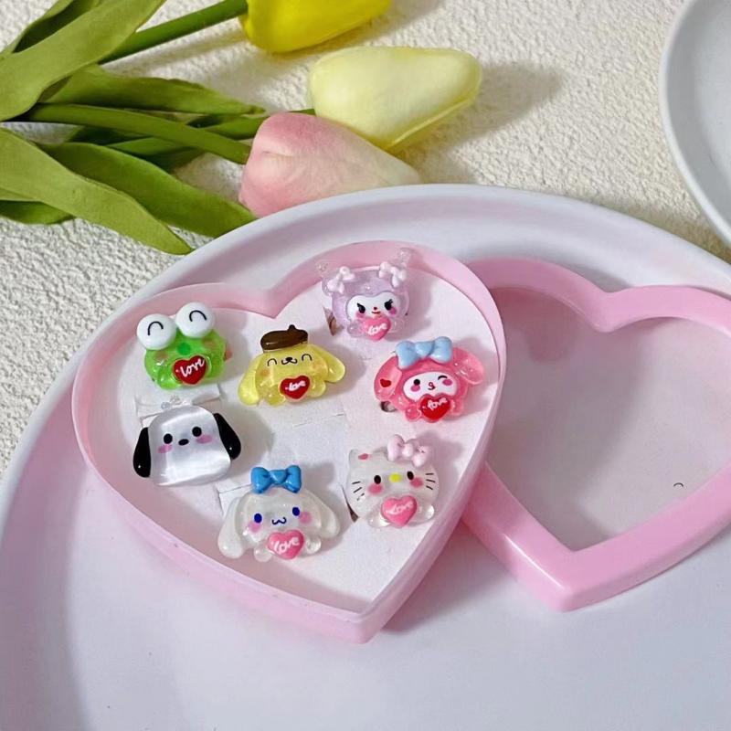 Kawaii Character Colourful Jelly Ring Sets - Bouquet Blossoms Shop