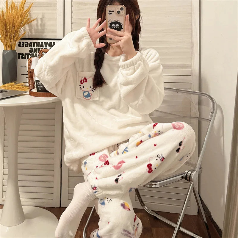 Kawaii Character Fluffy Pyjamas Pjs Set